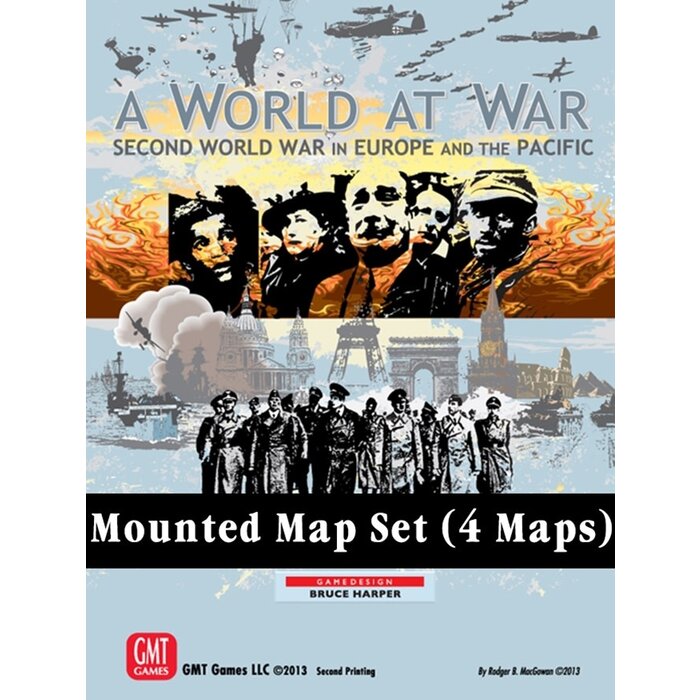 GMT Games A World At War: Mounted Map Set