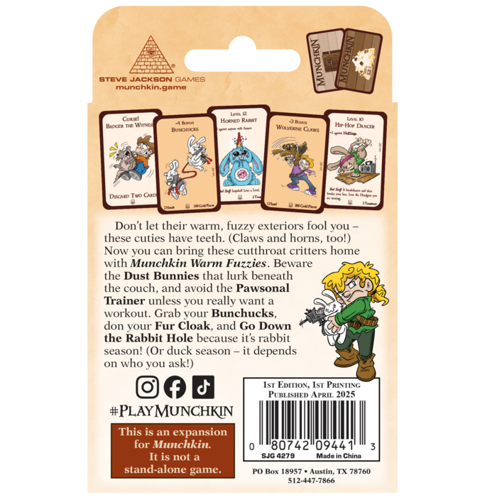 Steve Jackson Games Munchkin: Warm Fuzzies Expansion