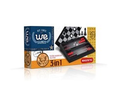 Wood Expressions Chess, Checkers, & Backgammon Set 10" Magnetic Board