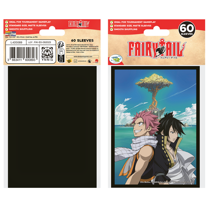 Japanime Games Sleeves - 62x89mm Japanime - 60/pk - Fairy Tail -