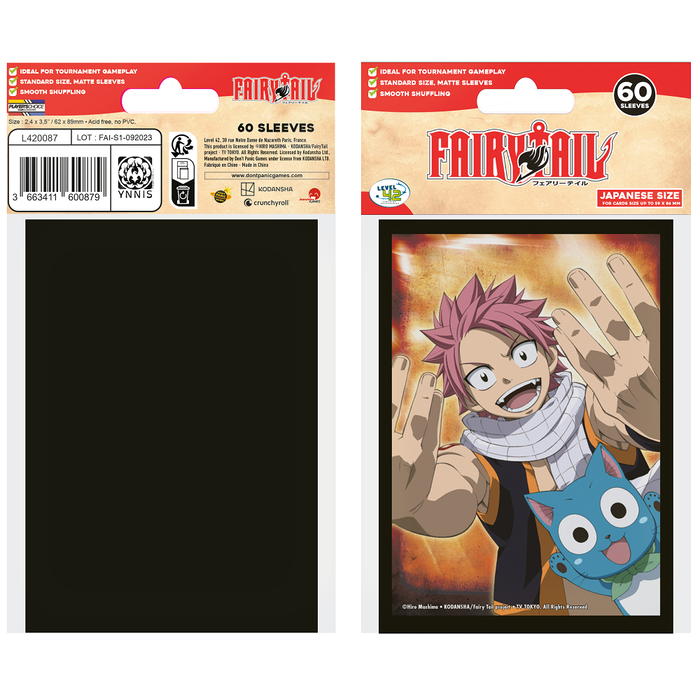 Japanime Games Sleeves - 62x89mm Japanime - 60/pk - Fairy Tail -