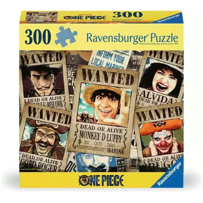 Ravensburger 300 pcs - One Piece: Wanted Posters