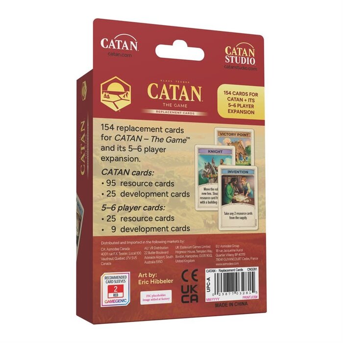 Catan Studio CATAN: 6th Edition - Replacement Cards