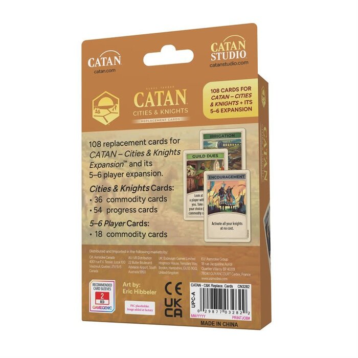 Catan Studio CATAN: 6th Edition - Cities & Knights Replacement Cards