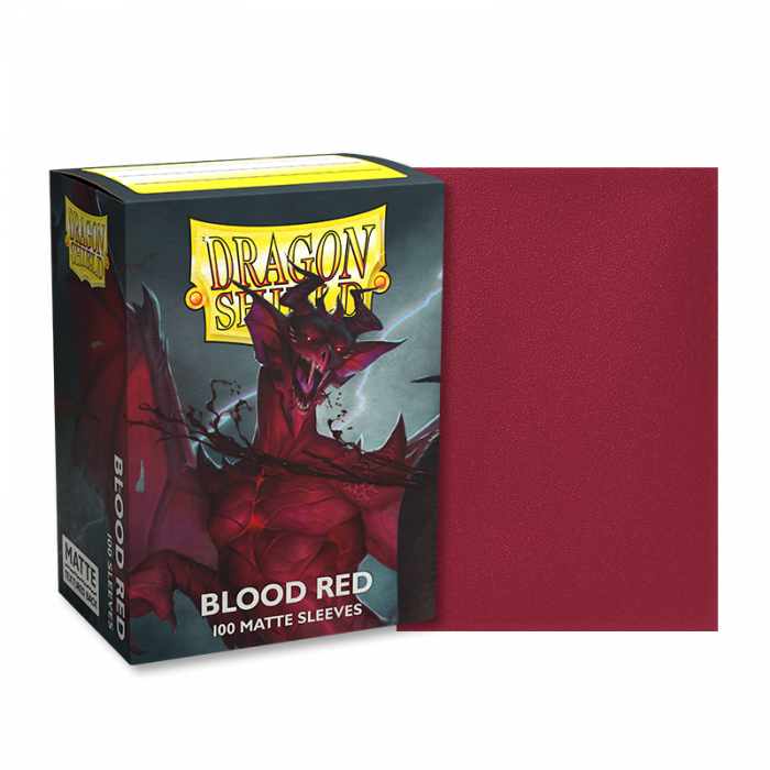 Arcane Tinmen Sleeves - 63x88mm - Dragon Shield - 100/pk - Matte - Blood Red