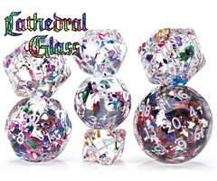 Gate Keeper Games 7-Piece Doubled RPG Dice Set: Cathedral Glass