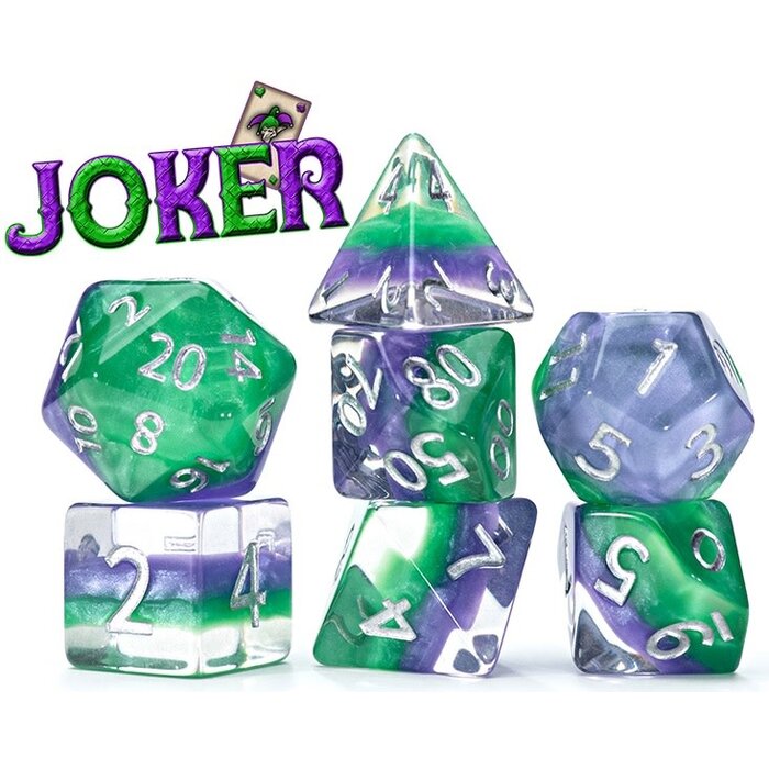 Gate Keeper Games 7-Piece RPG Dice Set: Eclipse Joker