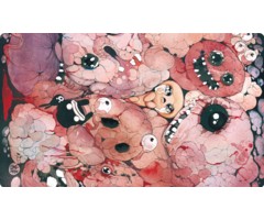 Misc Supplies Playmat - The Binding of Isaac: Four Souls 2-Player Mat (Peach Momoko)