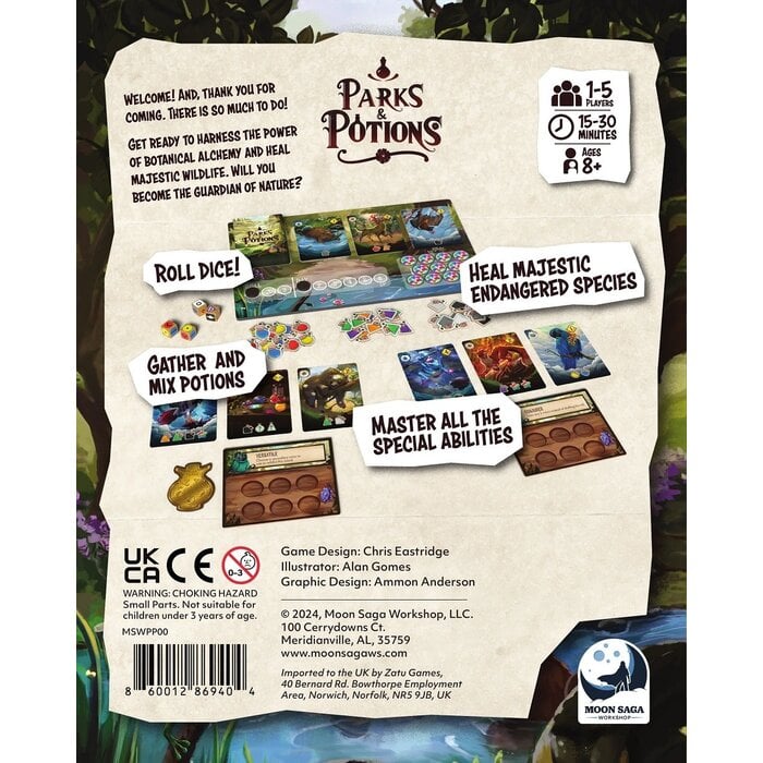 Misc Board Games Parks & Potions