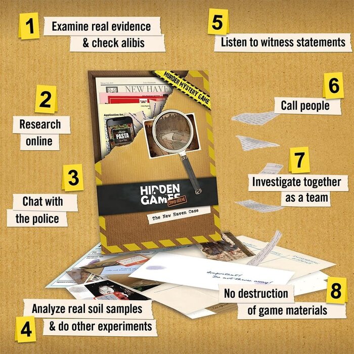 Misc Board Games Hidden Games Crime Scene - The New Haven Case