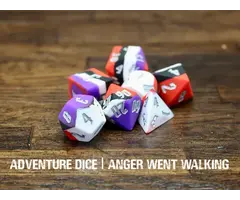 Adventure Dice 7-Piece RPG Premium Silicone Dice Set: Anger Went Walking
