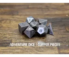 Adventure Dice 7-Piece RPG Premium Metal Dice Set: Copper Pieces