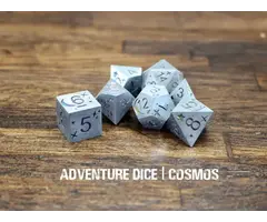 Adventure Dice 7-Piece RPG Premium Metal Dice Set: Cosmos