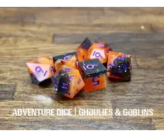Adventure Dice 7-Piece RPG Premium Sharp Edge Dice Set: Ghoulies & Goblins