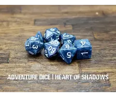 Adventure Dice 7-Piece RPG Dice Set: Heart of Shadows