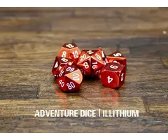 Adventure Dice 7-Piece RPG Premium Metal Dice Set: Illithium