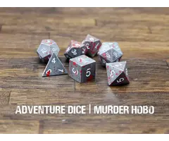 Adventure Dice 7-Piece RPG Premium Metal Dice Set: Murder Hobo