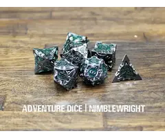 Adventure Dice 7-Piece RPG Premium Metal Dice Set: Nimblewright