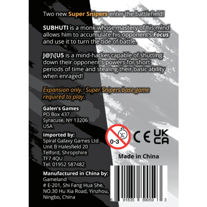 Misc Board Games Super Snipers: Light & Shadow Character Expansion