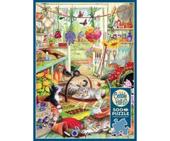 Cobble Hill Puzzles 500 pcs - Potting Shed Cats