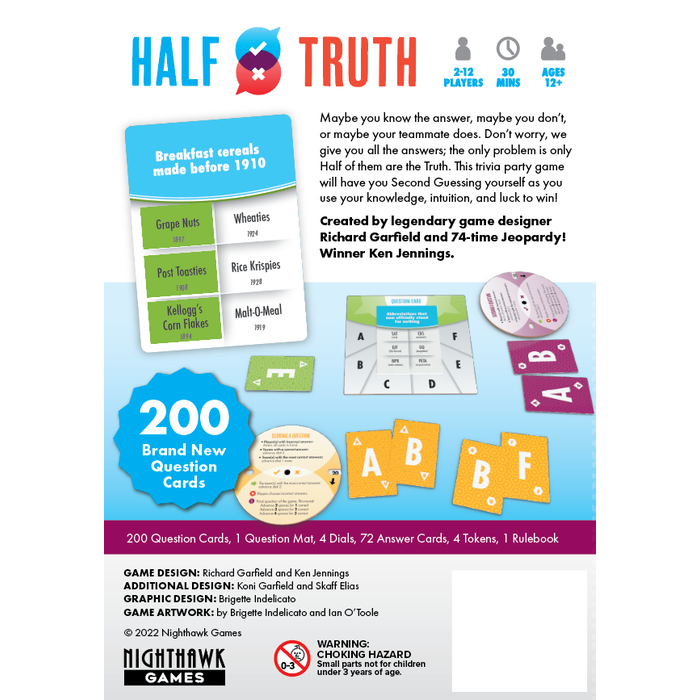 Misc Board Games Half Truth: Second Guess