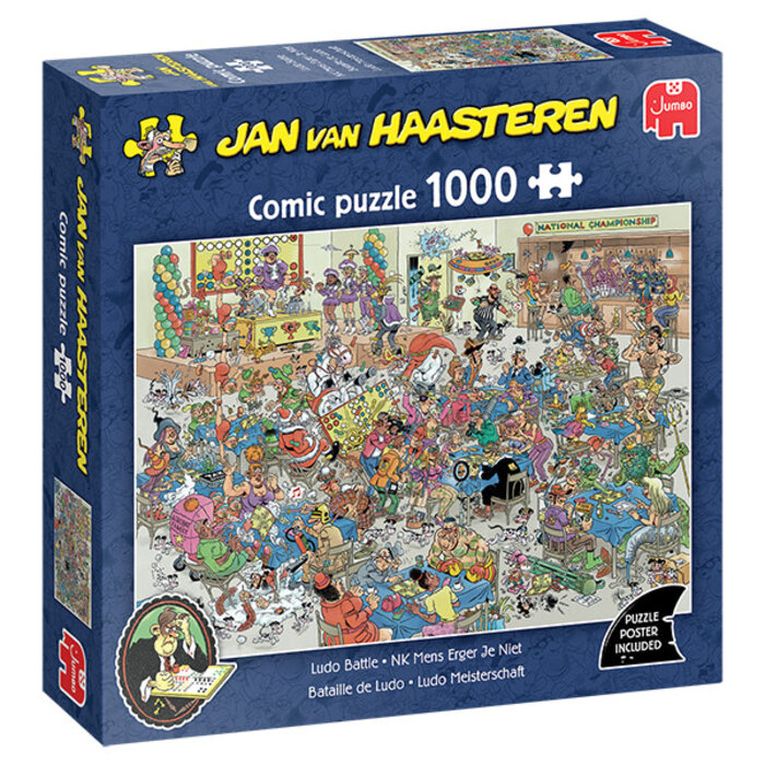 Jumbo Puzzles 1000 pcs - Jan van Haasteren: Ludo Battle