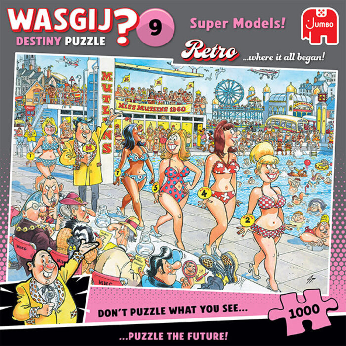 Jumbo Puzzles 1000 pcs - WASGIJ Retro Destiny: #9, Super Models!