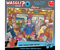 Jumbo Puzzles 1000 pcs - WASGIJ Retro Mystery: #9, Great Train Robbery!