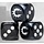 Conquest: 24pc Marbled Dice Set - Dark Grey with Logo