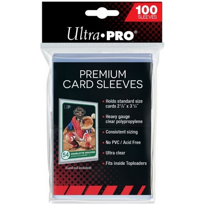 Ultra Pro Sleeves - 2 1/2" x 3 1/2" - Ultra Pro Premium - 100/pk (Platinum Series, Standard CCG)