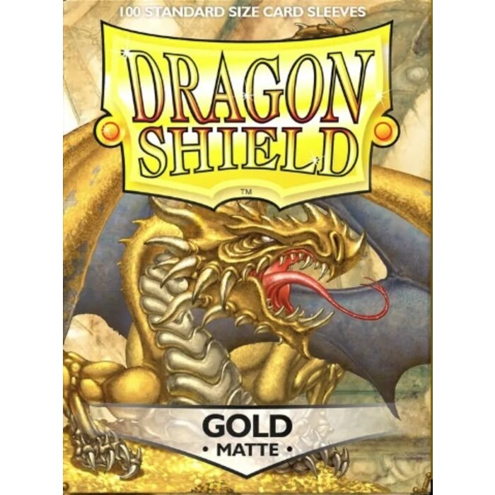 Arcane Tinmen Sleeves - 63x88mm - Dragon Shield - 100/pk - Matte - Gold