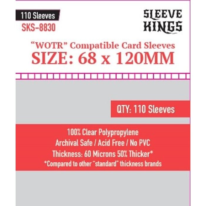 Sleeve Kings Sleeves - 68x120mm - Sleeve Kings - 110/pk - WOTR