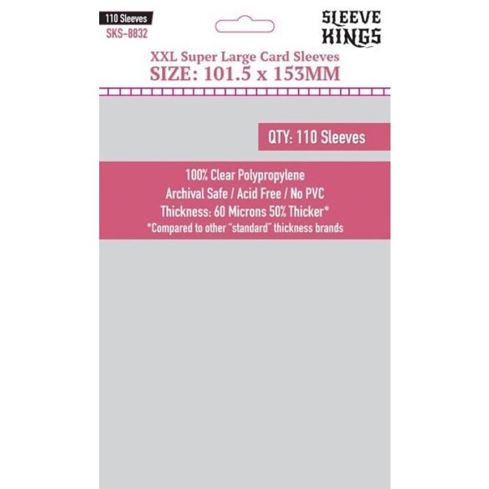 Sleeve Kings Sleeves - 101.5x153mm - Sleeve Kings - 110/pk - XXL Super Large