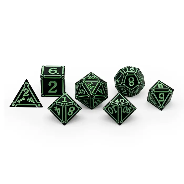 Norse Foundry 7-Piece RPG Metal Dice Set: Ironworks - Witches Heart