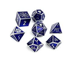 Norse Foundry 7-Piece RPG Metal Dice Set: Norse Themed - Witches Fire