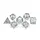 7-Piece RPG Glass Dice Set: K9 Rainbow Glass