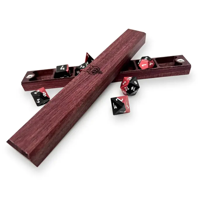 Norse Foundry Dice Box - Purple Heart Chest of Holding - Wolf Logo