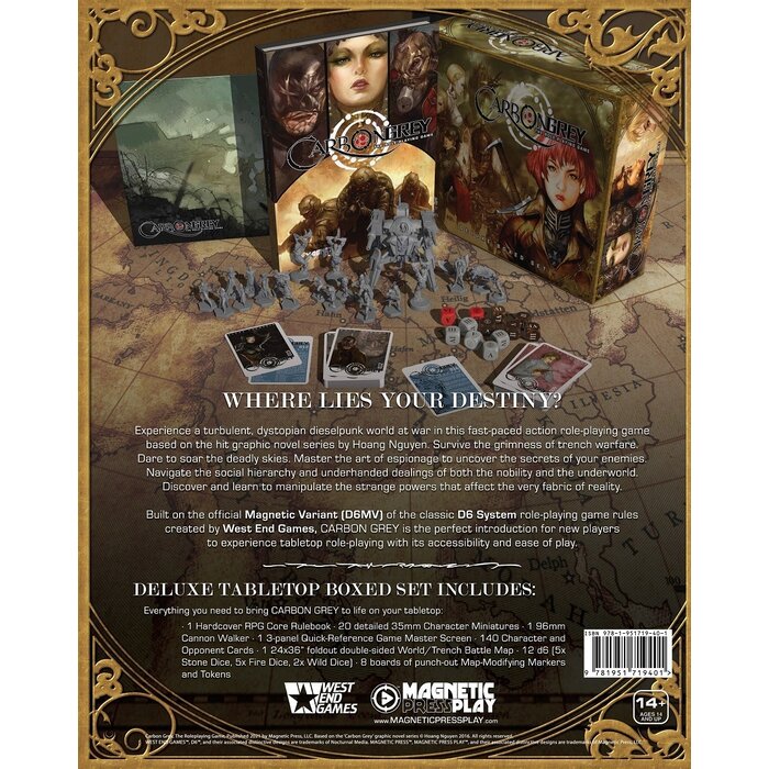 Magnetic Press Play Carbon Grey RPG: Deluxe Box Set