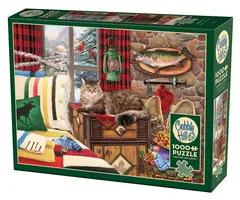 Cobble Hill Puzzles 1000 pcs - Lodge Cat