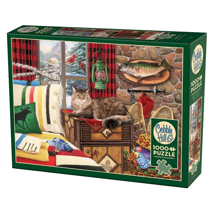 Cobble Hill Puzzles 1000 pcs - Lodge Cat