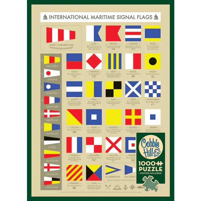 Cobble Hill Puzzles 1000 pcs - International Maritime Signal Flags