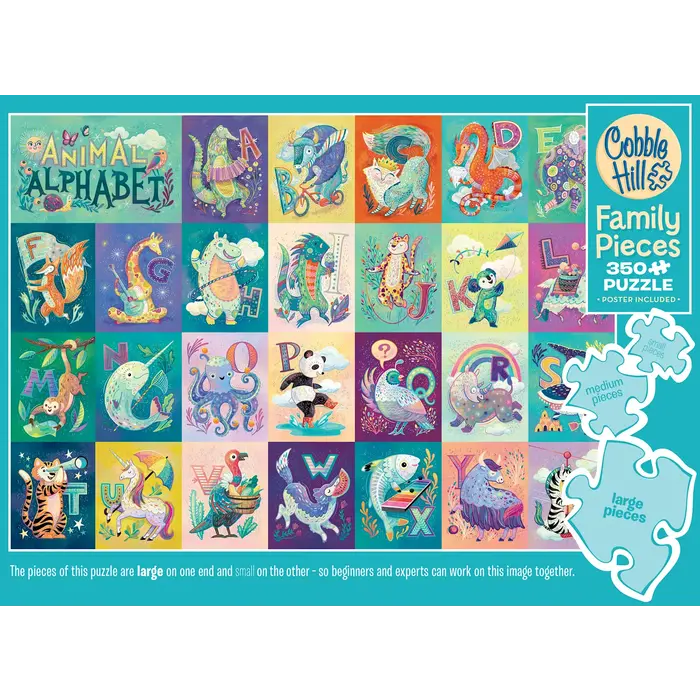 Cobble Hill Puzzles 350 pcs - Animal Alphabet (Family Puzzle)