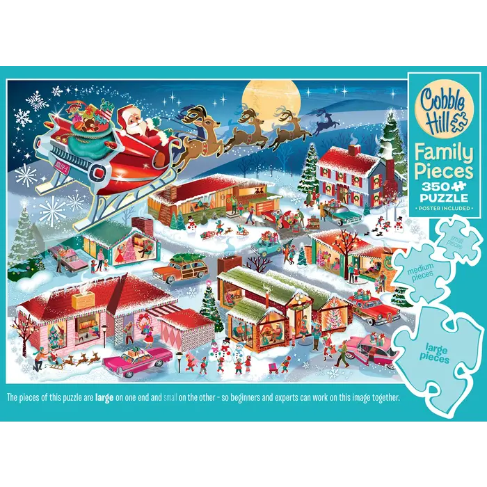 Cobble Hill Puzzles 350 pcs - Santa's Flyby (Family Puzzle)