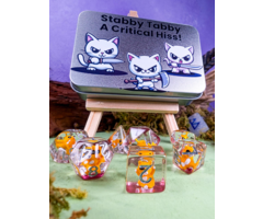 Mystery Dice Goblin 7-Piece RPG Dice Set: Stabby Tabby