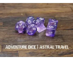 Adventure Dice 7-Piece RPG Dice Set: Astral Travel