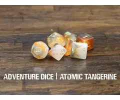 Adventure Dice 7-Piece RPG Dice Set: Atomic Tangerine
