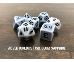 Adventure Dice 7-Piece RPG Dice Set: Coliseum Sapphire