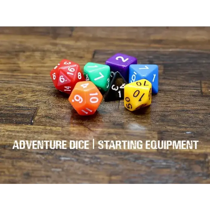 Adventure Dice 7-Piece RPG Dice Set: Starting Equipment