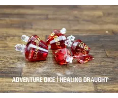 Adventure Dice 7-Piece RPG Premium Dice Set: Healing Draught