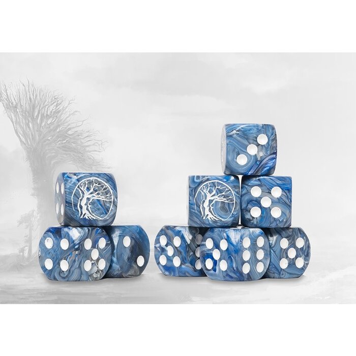 Para Bellum Wargames Conquest: Nords - Navy Marbled Dice Set